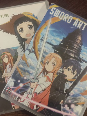 Sword Art Online DVD parts 1 and 2 used, English subtitles