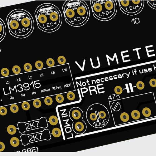 Audio Stereo VU Meter Bar 2x40 Leds (8xLM3915) Stereo PCB with Black Panel new
