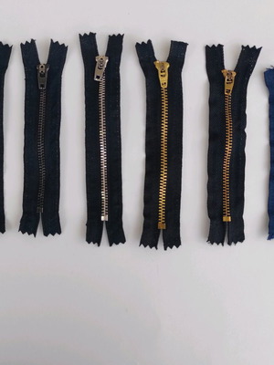 Zippers for pants used, pack of 6 pieces