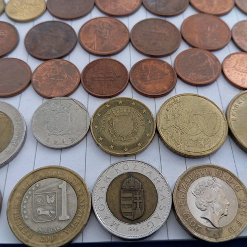 Pack of used Greek and foreign coins