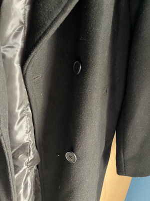 Παλτό γυναικείο Bershka μαύρο σαν καινούργιο, μέγεθος L