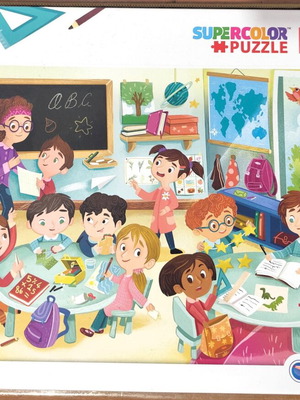 Clementoni Kids Puzzle Maxi Super Color My Classroom 104 pcs like new
