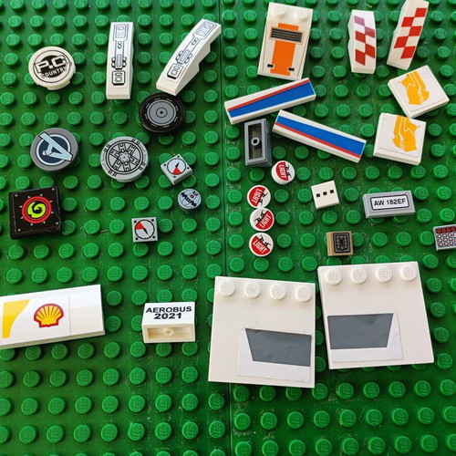 Lego decorated bricks used from various themes