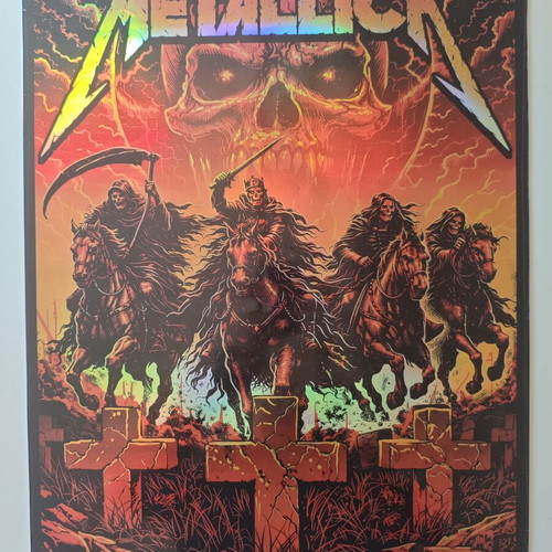 Metallica Bucharest Romania 2026 foil metallic poster 61 x 46 cm