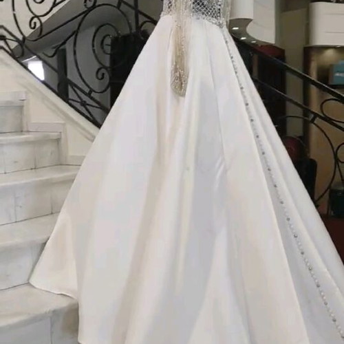 Justin Alexander wedding dress new, size L 40 12, white
