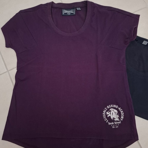 Lonsdale T-shirt set of 2 used, purple and blue, size S-M