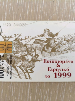 Phone card calendar 1999 like new