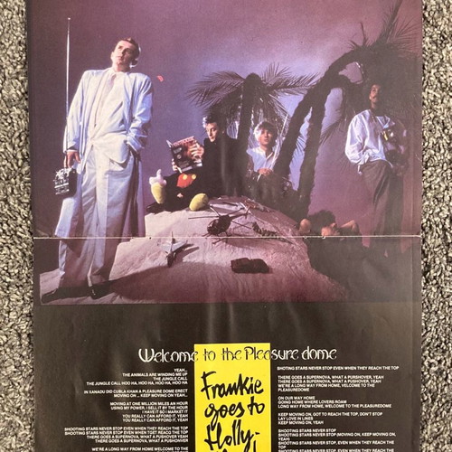 Simple Minds - Frankie Goes to Insert Poster from magazine Afisorama In good condition Price 9 Euros