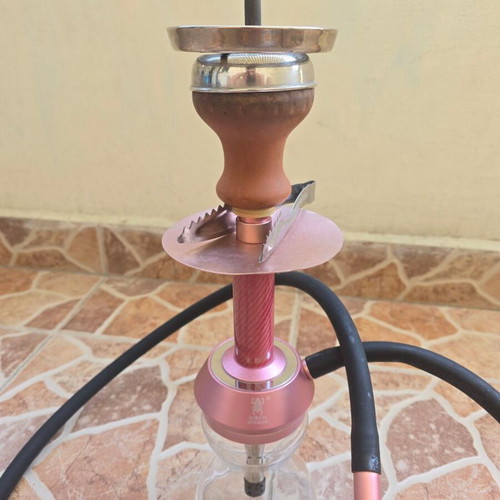 Kaya Shisha ELOX Desktop Carbon hookah, pink, anodized aluminum