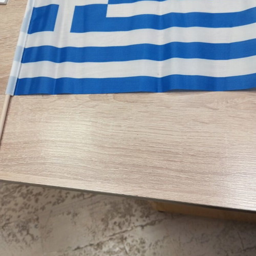 Greek flag with pole new 30x20cm