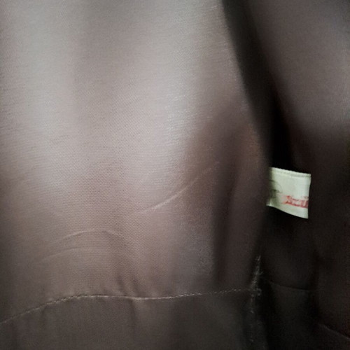 Fur coat with leather brown like new