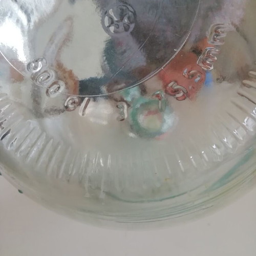 Glass damigiana used 5 liters with plastic basket