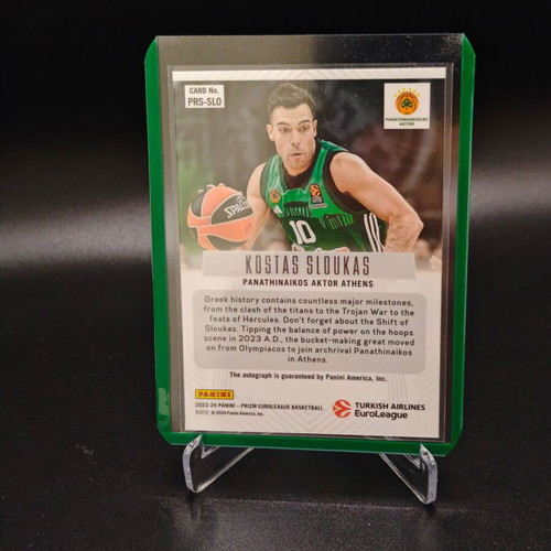 Panini Prizm 2023-24 Kostas Sloukas Base Auto Panathinaikos card like new