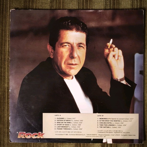 Leonard Cohen LP like new, promo record 1988