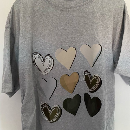 Women's t-shirt like new gray, sizes S and M