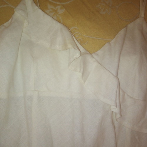 White dress new, 100% linen, cool, size M