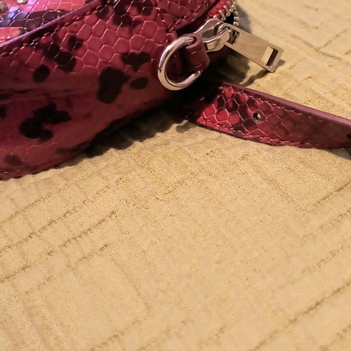 Zara belt bag like new, snake effect with studs and zipper