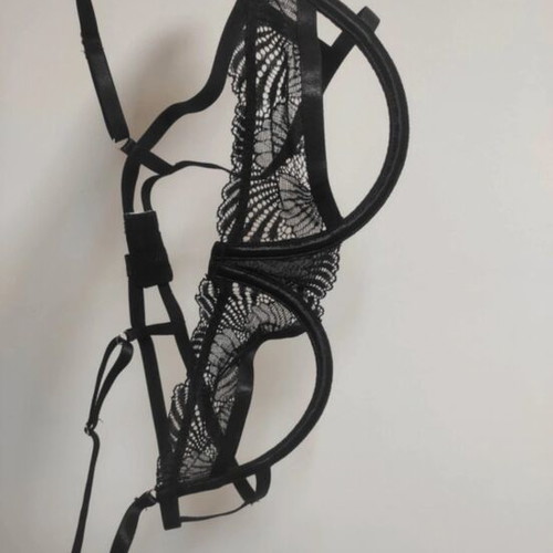 Sexy black lace bra new with cut out design
