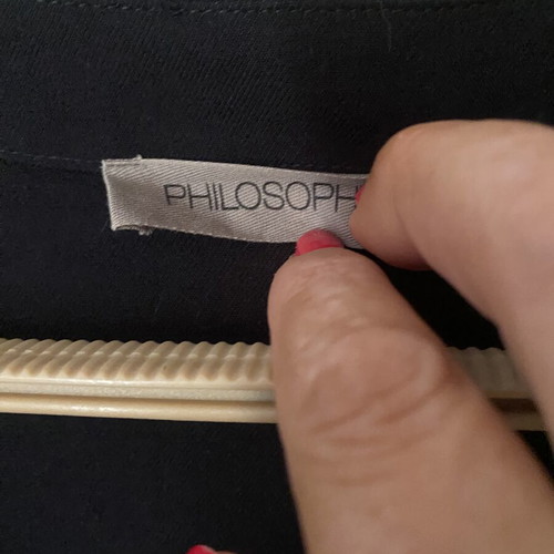 Philosophy black asymmetrical viscose blouse M/L
