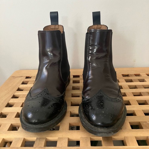 FRAU Chelsea Boots like new patent leather black and brown size 38