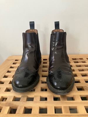 FRAU Chelsea Boots like new patent leather black and brown size 38