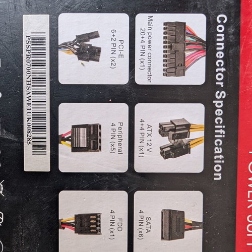 Thermaltake Smart RGB 700W Power Supply like new