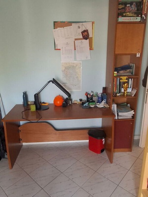 Desk with bookshelf used, large with 2 columns