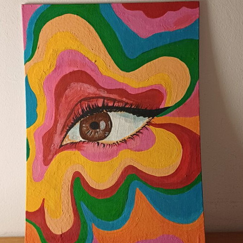 Handmade painting with acrylics 26×19 cm new