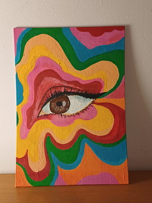 Handmade painting with acrylics 26×19 cm new