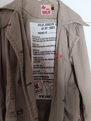 Khujo beige lightweight jacket medium used, good condition