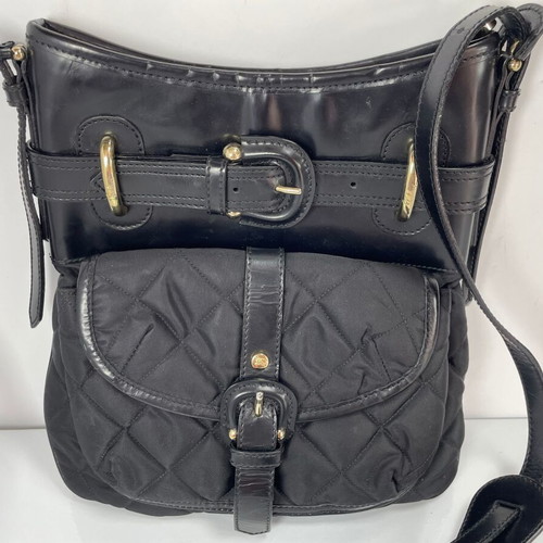 Burberry canvas black shoulder bag like new