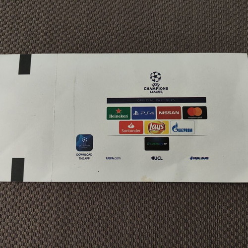 Collectible AEK - Ajax Champions League 2018-19 ticket unused, like new