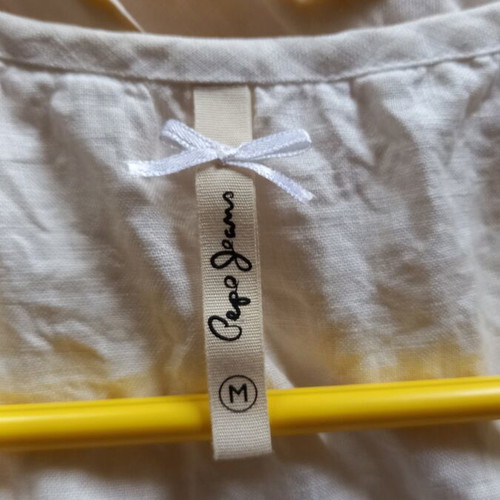 Pepe Jeans vintage linen boho dress like new, white, size M