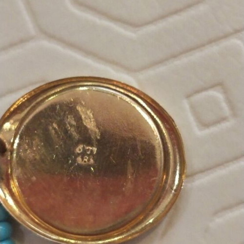 14K Gold Baby Safety Pin Charm with Christ Figure
