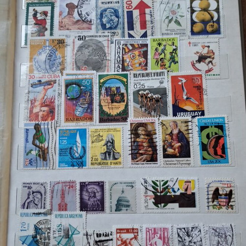 Album with foreign stamps like new