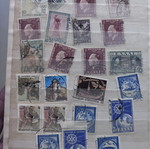 Stamps collection in album, 11 sheets