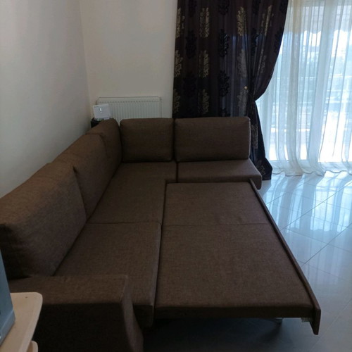 Γωνιακό Σαλόνι σαν καινούργιο 2.90×185 τριθέσιος-διθέσιος με διπλό κρεβάτι