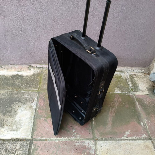 Wheeled suitcase used black