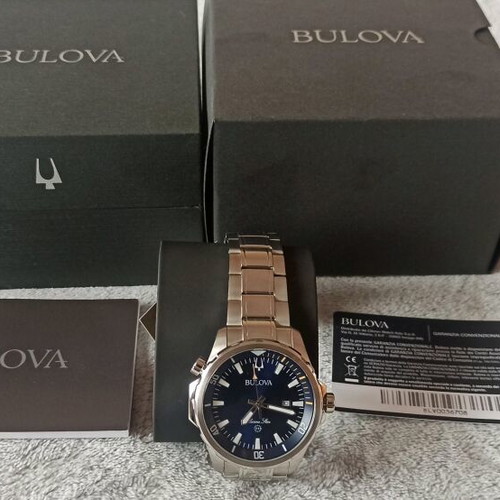 Bulova Marine Star 96B397 new men's watch with blue dial