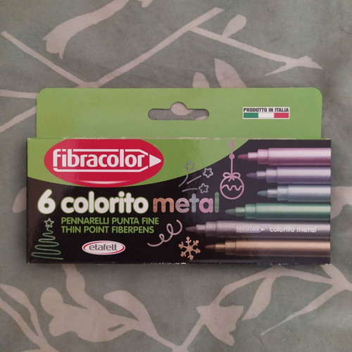Fibracolor Colorito Metal set of 6 metallic markers