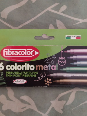 Fibracolor Colorito Metal set of 6 metallic markers