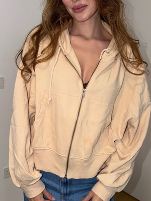 Zipper jacket beige ASOS like new, sizes S and M