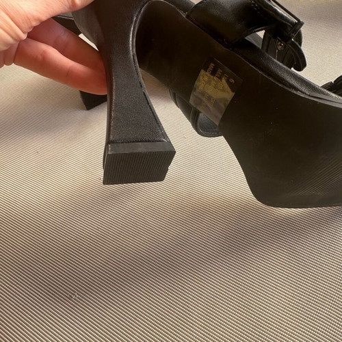 Ego black modern slippers new, size 39