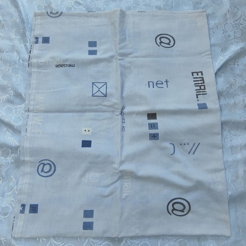 Single bedsheet with modern designs, like new, blue