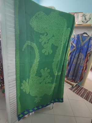 Large beach towel 95x170cm green, new