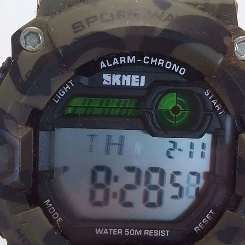 SKMEI 1197 Camouflage digital men's watch used