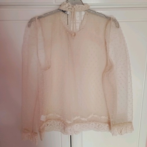 Zara transparent top new, size M, beige