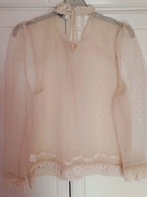 Zara transparent top new, size M, beige