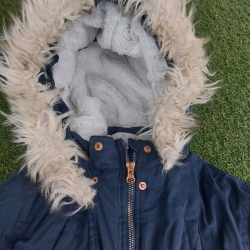 Orchestra girls' jacket used, blue, warm with lining, size 9-10 years