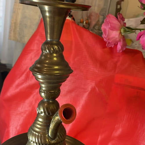 Hookah from Constantinople 1960 like new, brass with glass base